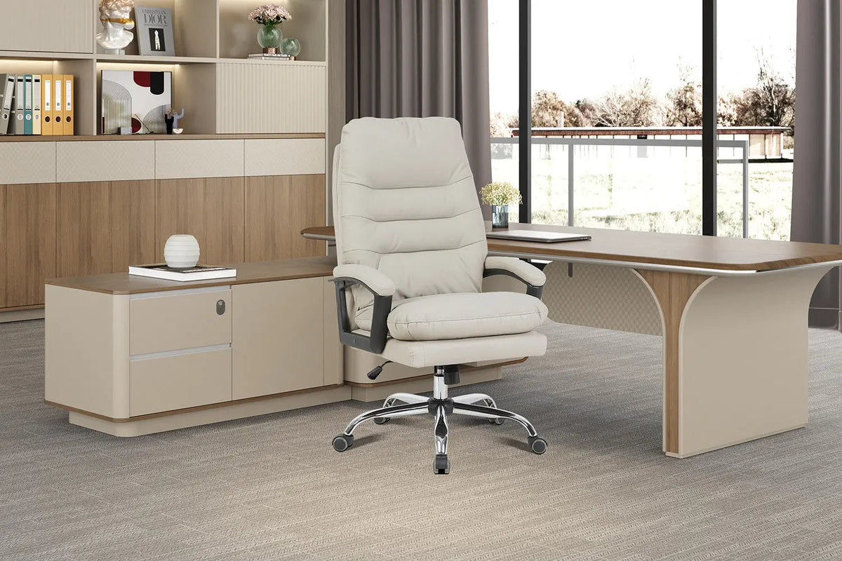 Chaise de Bureau DANIELA en Polyuréthane (PU) - Chaise de bureau réglable 46 x 53 cm