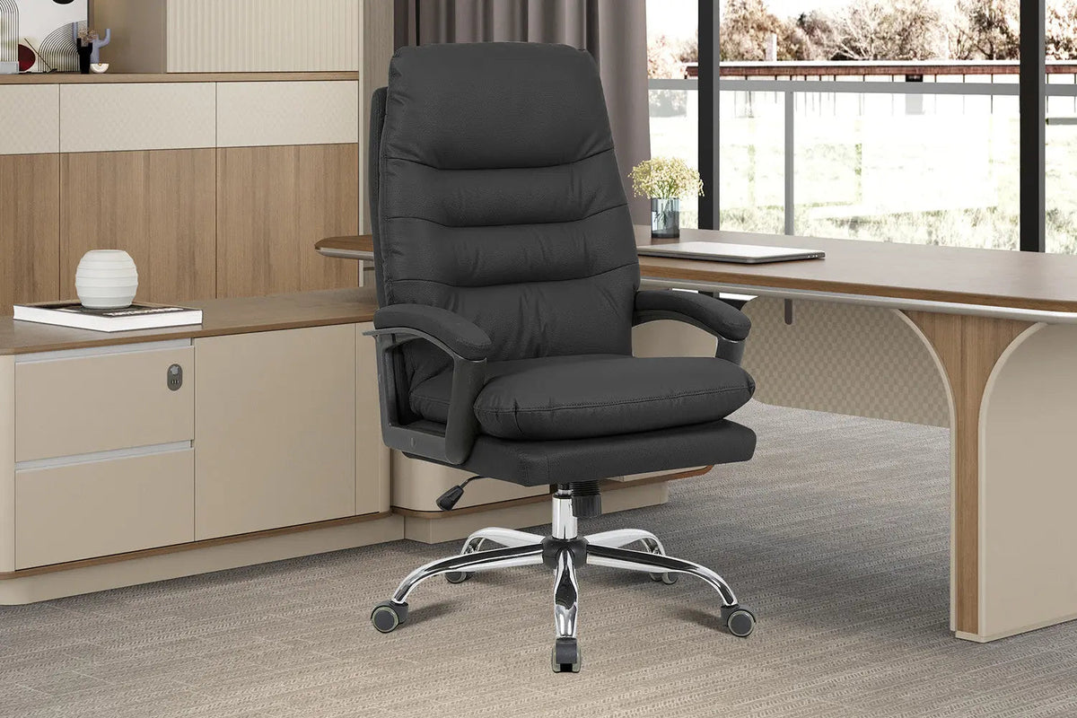 Chaise de Bureau DANIELA en Polyuréthane (PU) - Chaise de bureau réglable 46 x 53 cm
