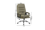 Chaise de Bureau DANIELA en Polyuréthane (PU) - Chaise de bureau réglable 46 x 53 cm
