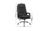 Chaise de Bureau DANIELA en Polyuréthane (PU) - Chaise de bureau réglable 46 x 53 cm