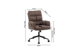 Chaise de Bureau EMMY en Tissu - Chaise de bureau réglable 64 x 68 cm