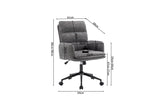 Chaise de Bureau EMMY en Tissu - Chaise de bureau réglable 64 x 68 cm