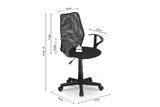Chaise de Bureau JOBY en Maille - Siège compact et respirant 54 x 50 cm