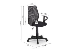 Chaise de Bureau JOBY en Maille - Siège compact et respirant 54 x 50 cm