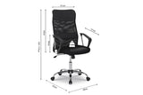 Chaise de Bureau MAXY en Maille - Chaise de bureau dossier haut 60 x 62 cm