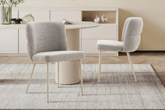 Chaise de Salle à Manger ALYX en Tissu - 51 x 61 cm