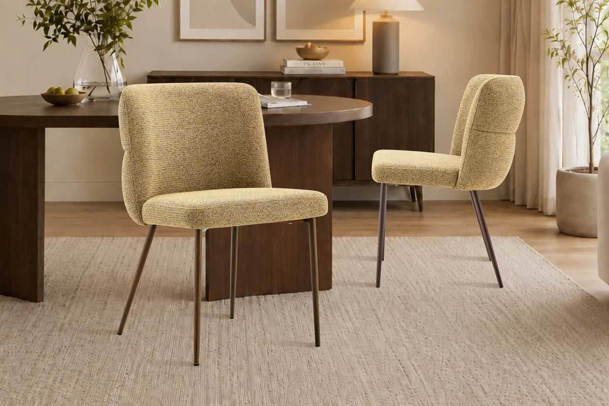 Chaise de Salle à Manger ALYX en Tissu - 51 x 61 cm