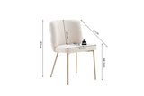Chaise de Salle à Manger ALYX en Tissu - 51 x 61 cm