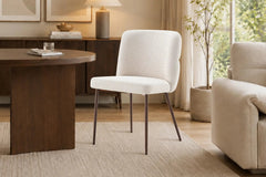 Chaise de Salle à Manger ALYX en Tissu - 51 x 61 cm