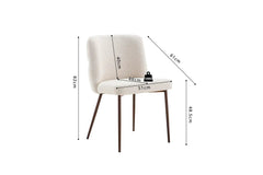 Chaise de Salle à Manger ALYX en Tissu - 51 x 61 cm
