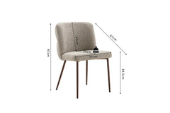 Chaise de Salle à Manger ALYX en Tissu - 51 x 61 cm