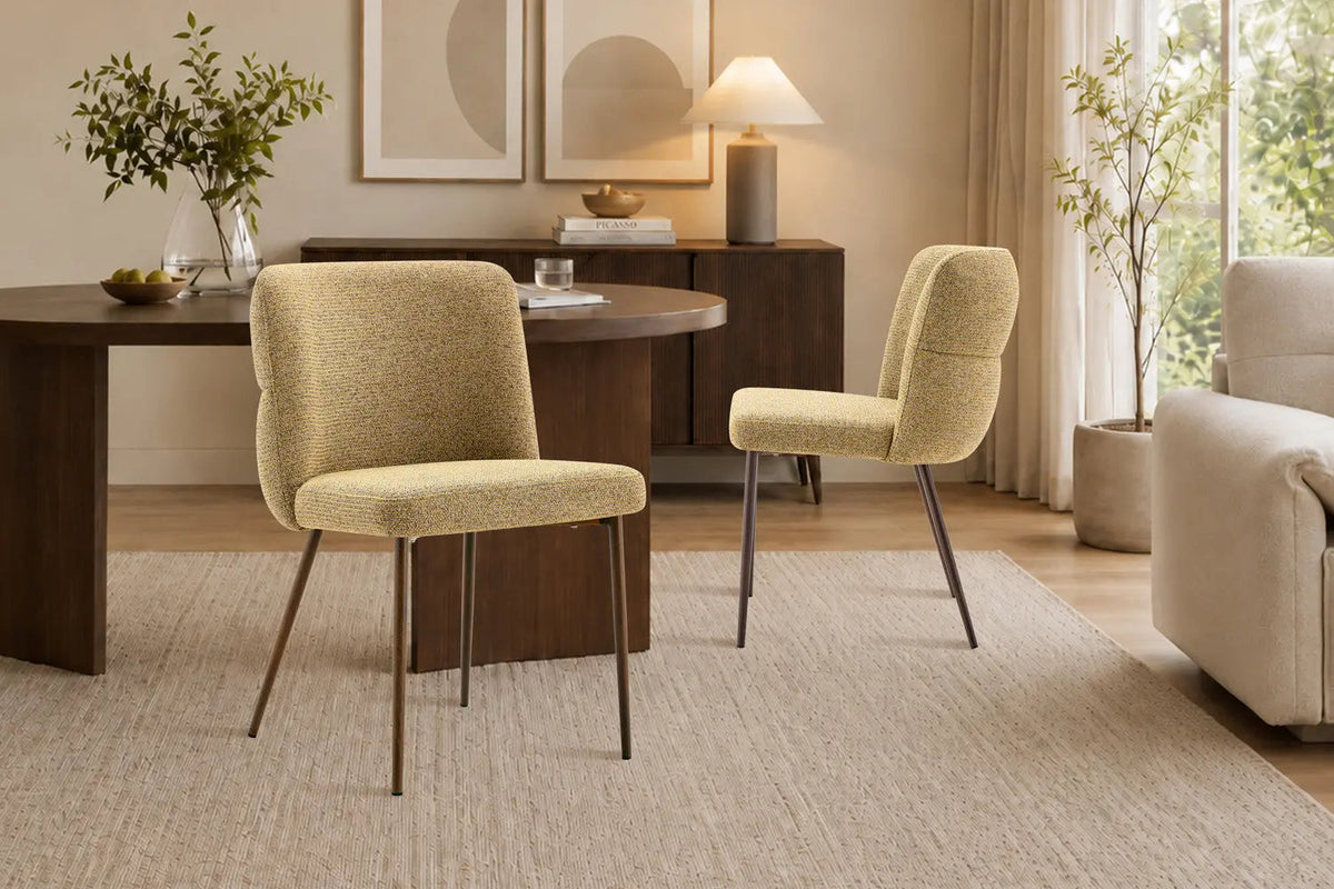 Chaise de Salle à Manger ALYX en Tissu - 51 x 61 cm
