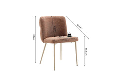 Chaise de Salle à Manger ALYX en Tissu - 51 x 61 cm