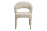 Chaise de Salle à Manger BELMONT en Tissu Sable - 57 x 61 cm