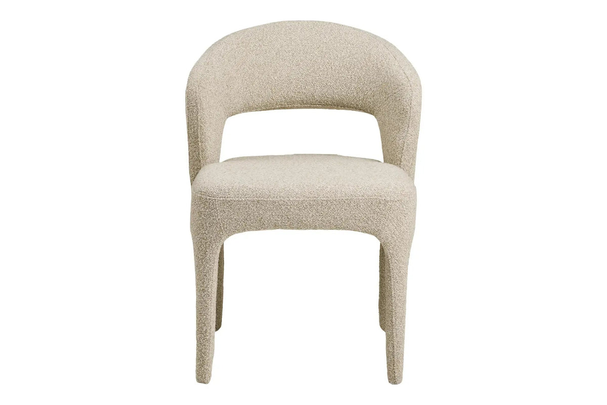 Chaise de Salle à Manger BELMONT en Tissu Sable - 57 x 61 cm