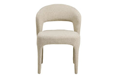 Chaise de Salle à Manger BELMONT en Tissu Sable - 57 x 61 cm