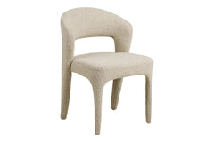 Chaise de Salle à Manger BELMONT en Tissu Sable - 57 x 61 cm