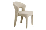 Chaise de Salle à Manger BELMONT en Tissu Sable - 57 x 61 cm
