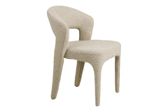 Chaise de Salle à Manger BELMONT en Tissu Sable - 57 x 61 cm