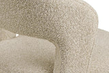 Chaise de Salle à Manger BELMONT en Tissu Sable - 57 x 61 cm