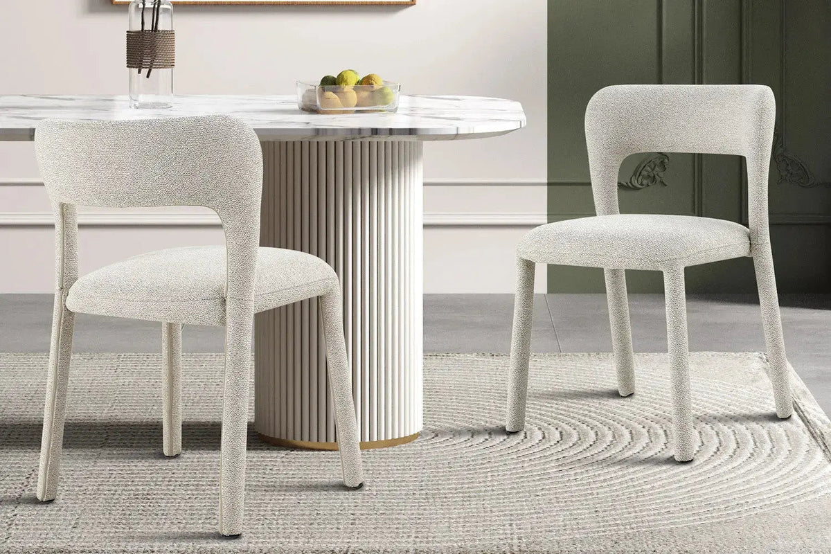 Chaises de Salle à Manger ELVYA en Tissu - 51,5 x 57 cm