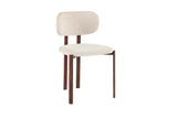 Chaise de Salle à Manger JADY en Tissu Bouclé - 49,5 x 49 cm