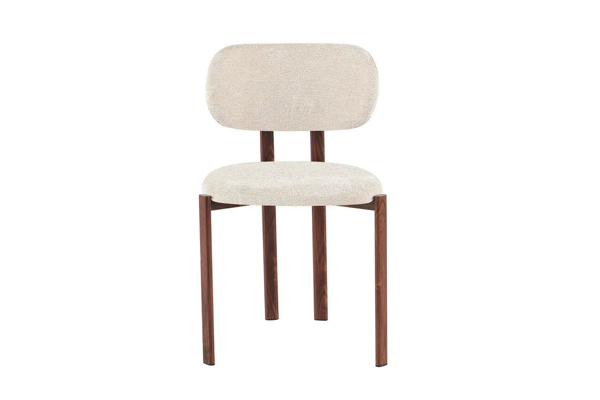Chaise de Salle à Manger JADY en Tissu Bouclé - 49,5 x 49 cm
