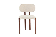 Chaise de Salle à Manger JADY en Tissu Bouclé - 49,5 x 49 cm