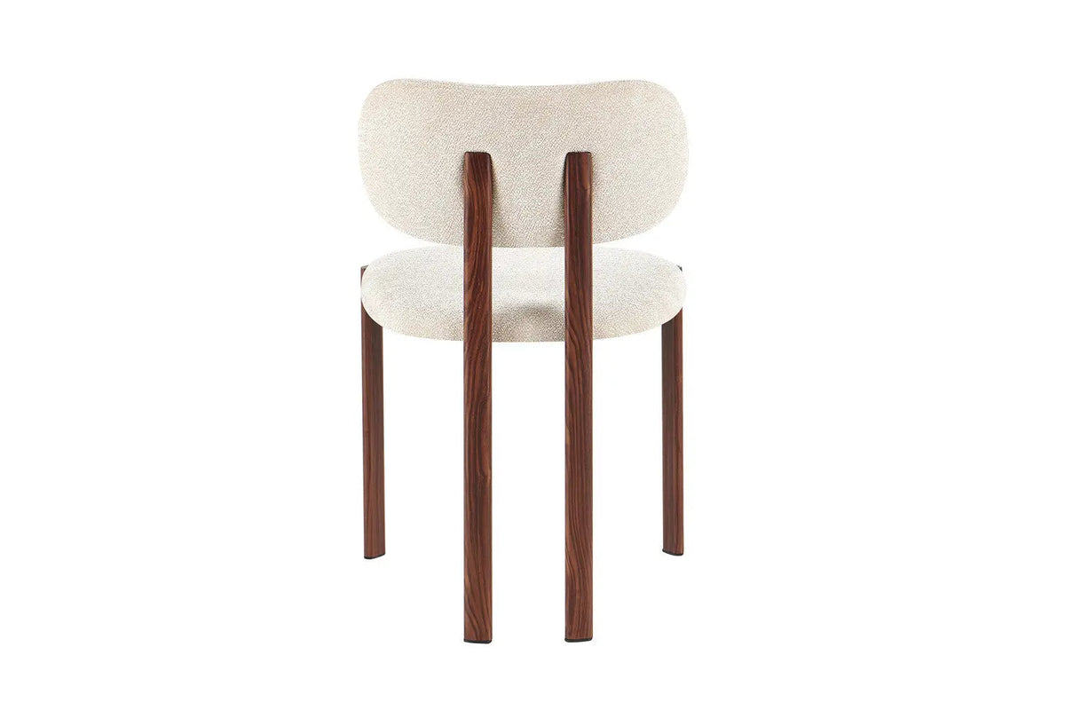 Chaise de Salle à Manger JADY en Tissu Bouclé - 49,5 x 49 cm