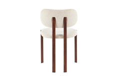 Chaise de Salle à Manger JADY en Tissu Bouclé - 49,5 x 49 cm