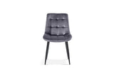 Chaise de Salle à Manger JULIA Velours - 50 x 59 cm
