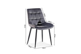 Chaise de Salle à Manger JULIA Velours - 50 x 59 cm