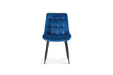 Chaise de Salle à Manger JULIA Velours - 50 x 59 cm