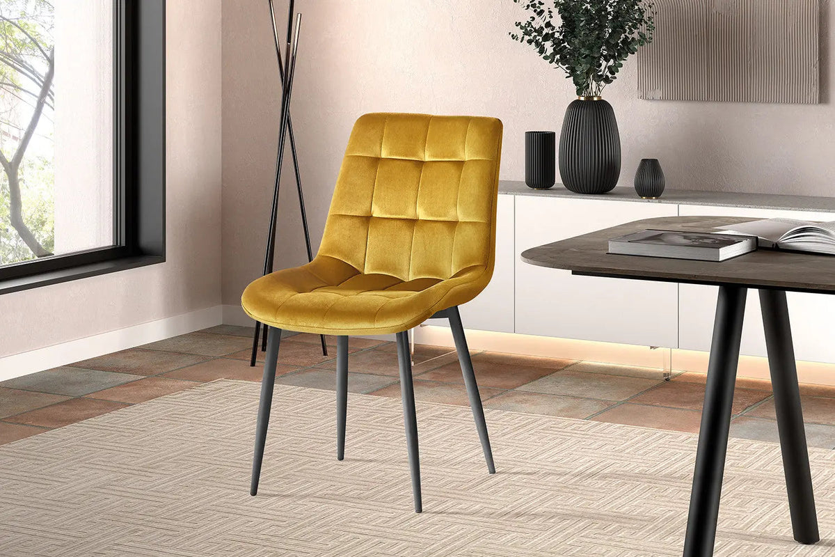 Chaise de Salle à Manger JULIA Velours - 50 x 59 cm