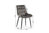 Chaise de Salle à Manger JULIA Velours - 50 x 59 cm