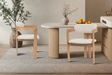 Chaise de Salle à Manger KAMELIA Beige en Bois de Frêne - 56 x 52 cm