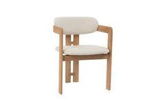 Chaise de Salle à Manger KAMELIA Beige en Bois de Frêne - 56 x 52 cm