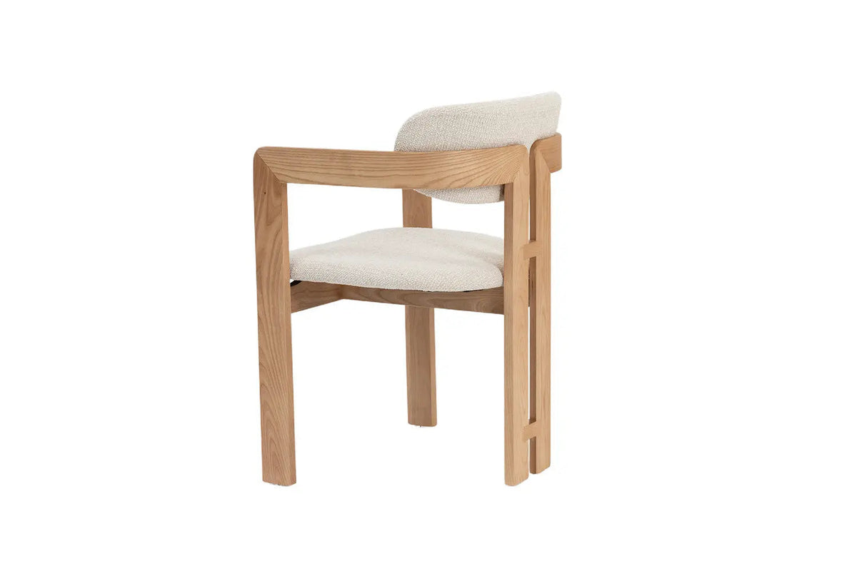 Chaise de Salle à Manger KAMELIA Beige en Bois de Frêne - 56 x 52 cm