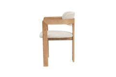 Chaise de Salle à Manger KAMELIA Beige en Bois de Frêne - 56 x 52 cm