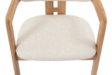 Chaise de Salle à Manger KAMELIA Beige en Bois de Frêne - 56 x 52 cm