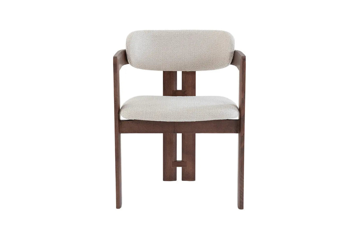 Chaise de Salle à Manger KAMELIA Beige en Bois de Frêne - 56 x 52 cm