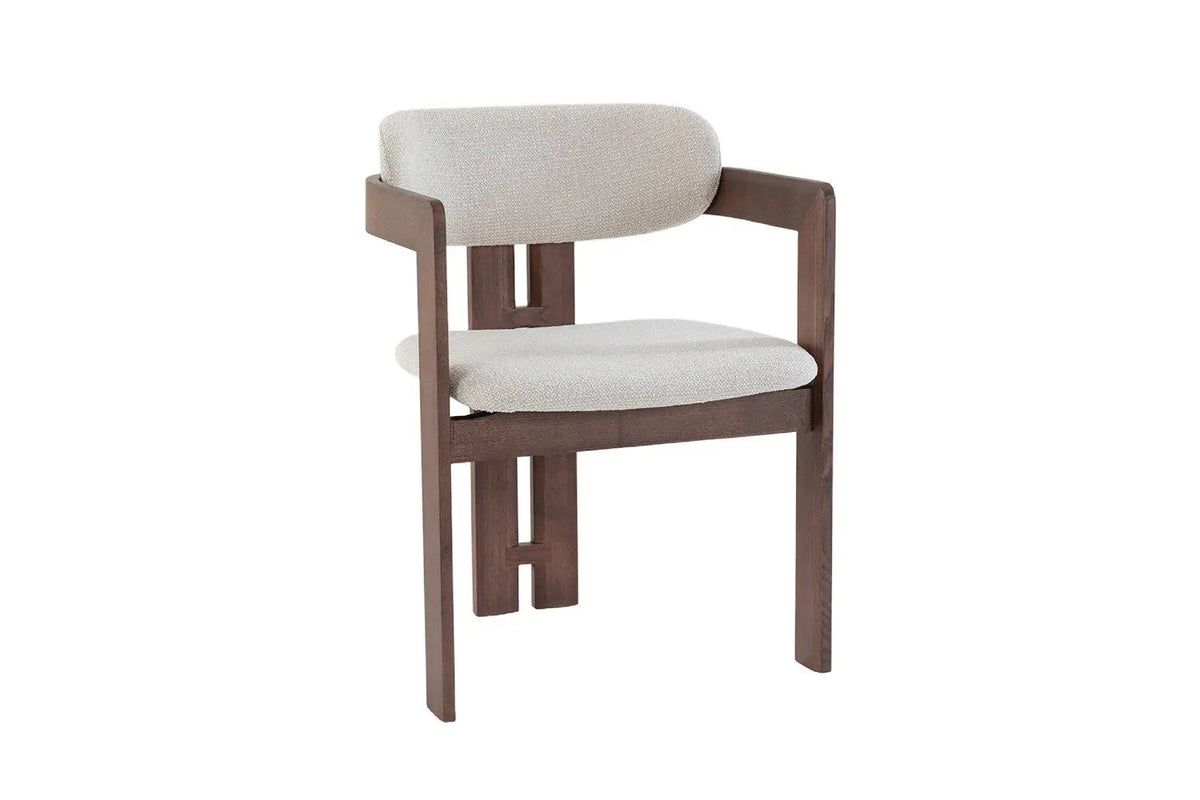 Chaise de Salle à Manger KAMELIA Beige en Bois de Frêne - 56 x 52 cm