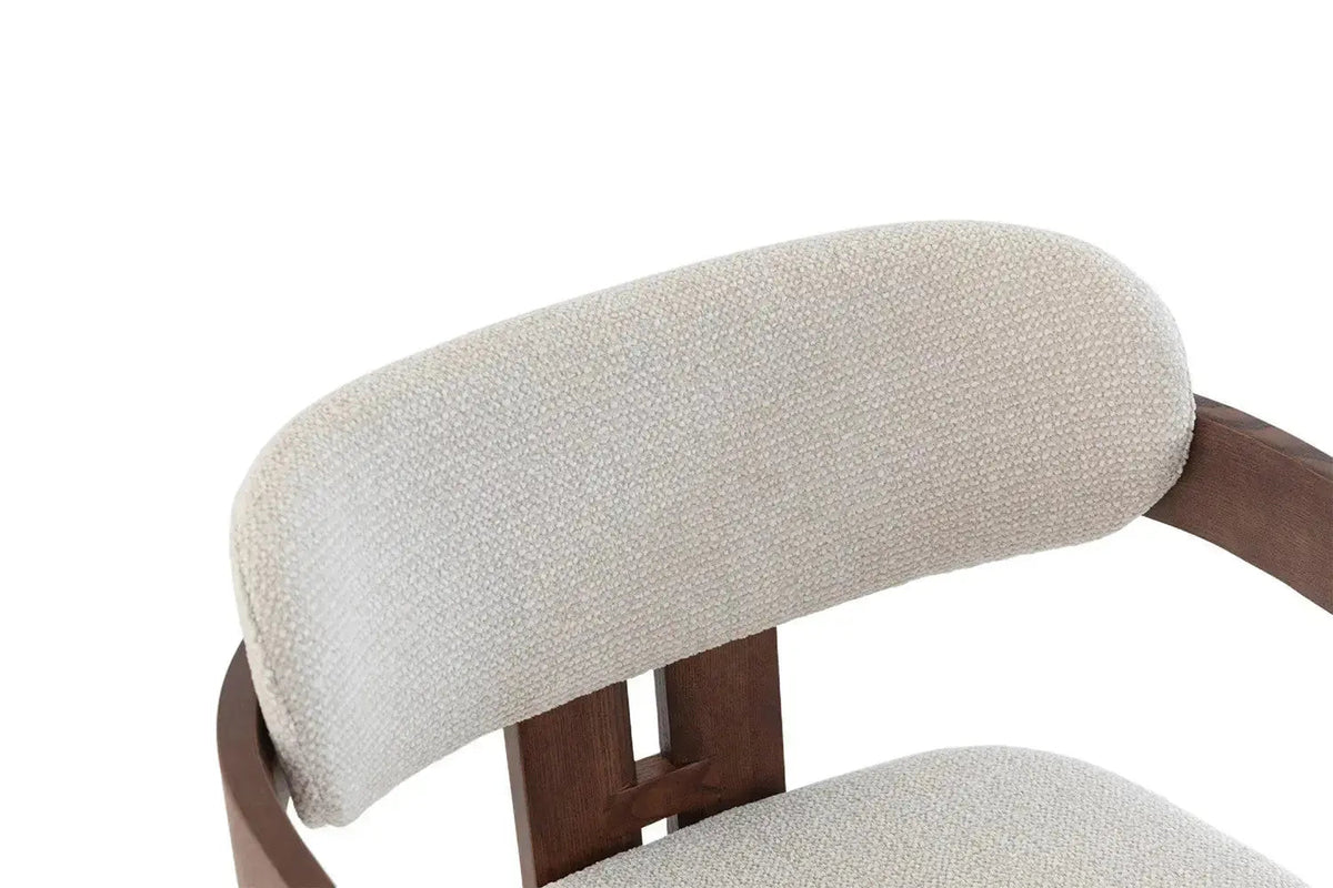Chaise de Salle à Manger KAMELIA Beige en Bois de Frêne - 56 x 52 cm