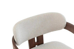 Chaise de Salle à Manger KAMELIA Beige en Bois de Frêne - 56 x 52 cm