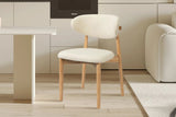 Chaise de Salle à Manger KAYLA en Chêne Massif Beige - 50 x 56 cm