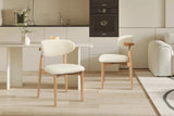 Chaise de Salle à Manger KAYLA en Chêne Massif Beige - 50 x 56 cm