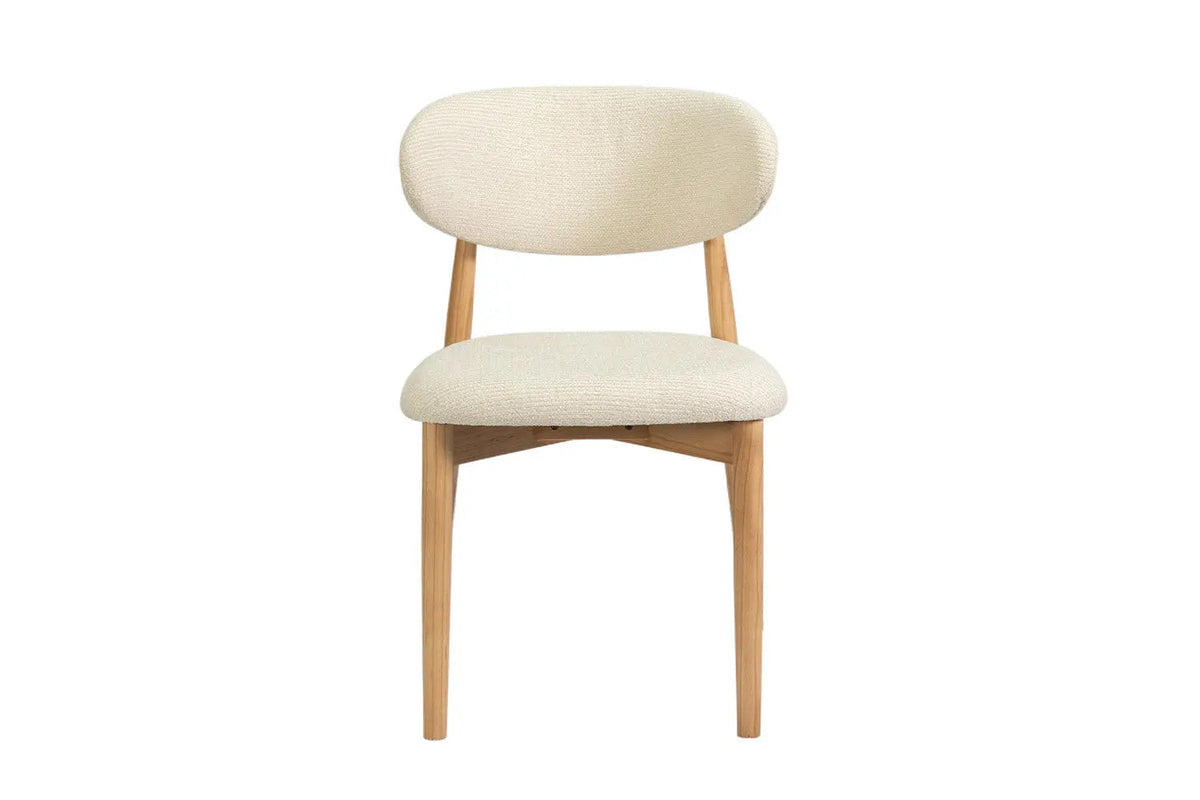 Chaise de Salle à Manger KAYLA en Chêne Massif Beige - 50 x 56 cm