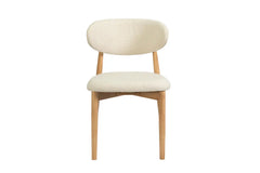 Chaise de Salle à Manger KAYLA en Chêne Massif Beige - 50 x 56 cm