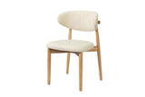 Chaise de Salle à Manger KAYLA en Chêne Massif Beige - 50 x 56 cm