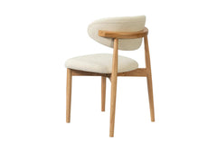 Chaise de Salle à Manger KAYLA en Chêne Massif Beige - 50 x 56 cm